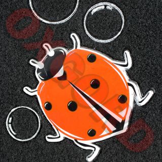   Ladybug Bubbles Design Black Carpet Auto VAN Floor Mats Front & Rear
