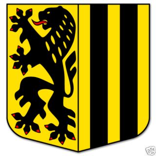 Dresden Germany Coat of Arms Bumper Sticker 4 x 4