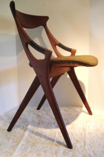 Mid Century MCM Arne Hovmand Olsen Danish Modern Scissor Chair Eames 