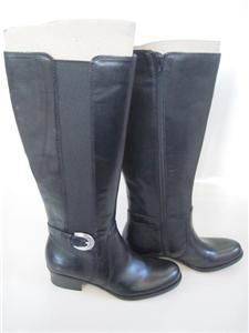 Naturalizer Arness Black Leather Zip Knee High Riding Boots Womens Sz 
