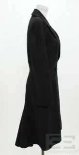 Azzedine ALAIA Black Wool Double Breasted Coat Size 40