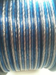100 ft 12 Gauge SPEAKER WIRE GA Car or Home Audio AWG Blue and Silver