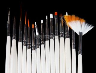 New 15 Pcs Nail Art Brushes Design Polish Brush Painting Drawing Pen 
