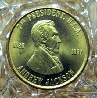 ANDREW JACKSON 7th PRESIDENT OF THE U.S.A. BRASS COLLECTORS TOKEN 