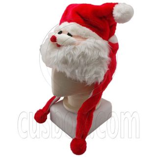 Red Christmas xmas Santa Claus Cartoon Mascot Plush Costume Halloween 