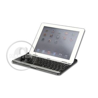   ALUMINUM BLUETOOTH KEYBOARD SNAP ON CASE STAND FOR APPLE NEW iPAD 2 3