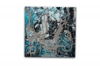   Abstract Painting, Metal Wall Art Decor, Contemporary Unique Artwork