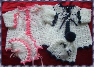 PATTERN TO CROCHET COAT & HAT 4 TWINS FOR 3 6 MONTH BABY/REBORN DOLL 