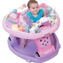 Kolcraft Baby Sit and Step 2 in 1 Activity Center Pink
