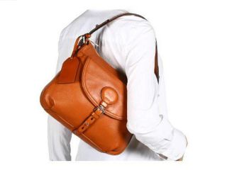 Ralph Lauren Asher Tumbled Medium Single Strap Hobo Brown Tan Handbag 
