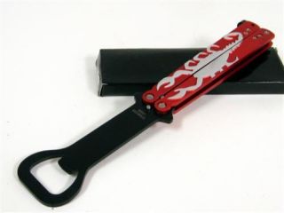 RED SCORPION Bottle Opener Balisong BUTTERFLY Practice Knife TRAINER