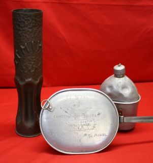   Mess Kit Trench Art Grouping Chateau Thierry Argonne St Mihiel