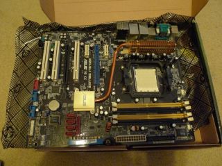ASUS M2N SLI Deluxe motherboard AM2+ AMD M2NSLI complete 100% working 