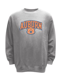 Auburn Tigers Grey Adult Embroidered Crew Sweatshirt New