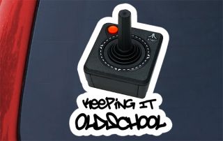Atari Keeping It Oldschool Controller Sticker Decal Old School Video 