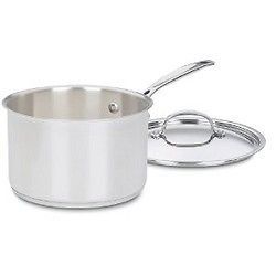 Cuisinart 7194 20   Chefs Classic Stainless 4 Quart Saucepan with 