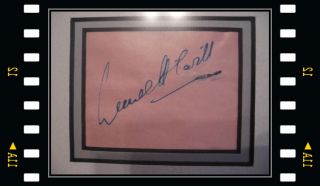 lionel atwill has signed on pink autograph paper with underscore