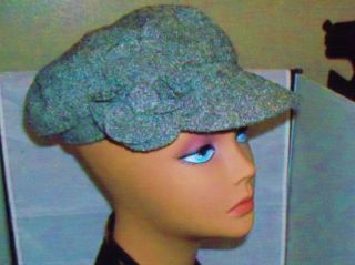 August Accessories Bougle Conductor Gray Fully Lined Cap in Satin 