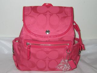 NEW NWT COACH Kyra Backpack $298 bag purse tote pink Hibiscus Handbag 