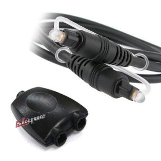 Optical Toslink Audio Splitter Adapter Optical Cable 6 6ft