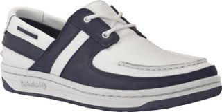 Timberland Mens 34575 Barreto Nautical Boat Shoes Navy White