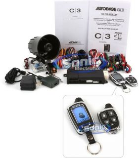 AutoPage C3 RS915 LCD Remote Car Start + Vehicle Security Car Alarm 