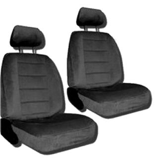 Charcoal Grey Car Auto Truck Seat Covers w Head rest Covers 4