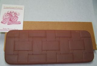 Longaberger Pottery Bread Basket Brick Item 30074 10 1 2 Long x 4 