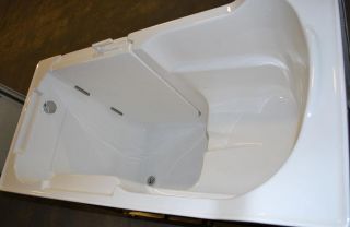 3060 Soaker Acrylic Walk in Bathtub Bath Tub in White Right 