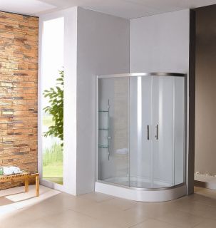 New Simple Bathroom Left Glass Shower Enclosure 601 17L