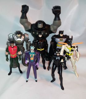 Lot of 8 Batman Figures Batman Joker Rubberneck Catwoman and Robin 