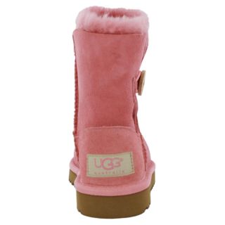 UGG Australia Boots Shoes Kids Bailey Button Light Pink Sheepskin 
