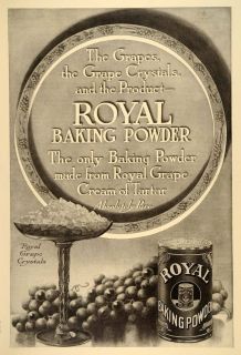 1909 Ad Royal Baking Powder Grape Crystals Hoagland ORIGINAL 