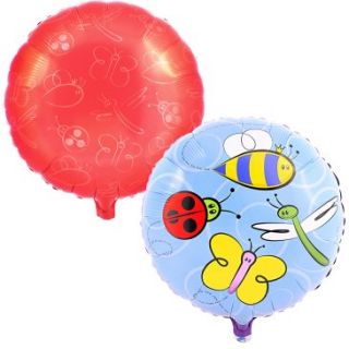 New BRIGHT KIDS LADYBUG/ BUTTERFLY RED FOIL 18 PARTY BALLOON