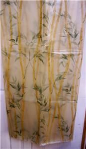 shower curtain bamboo garden with green leaves peva