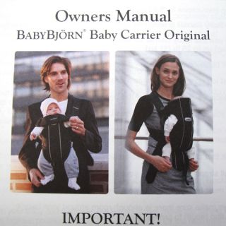 you are bidding on a baby carrier from babybjorn simple to put on