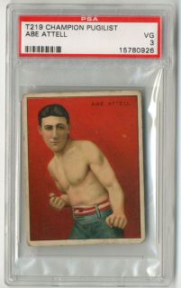 1910 T219 Champion Pugilist Abe Attell PSA 3 Black Sox Tough Card 