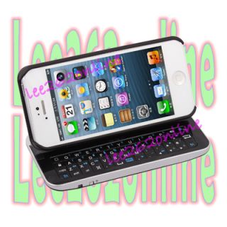   Bluetooth Slide Stand Backlight Keyboard Case For Apple iPhone 5