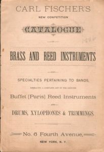 Early 1890s Carl Fischer Band Instruments Catalog on CD