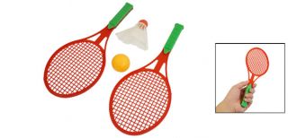 Red Frame Nonslip Handle Badminton Shuttlecock Rackets Table Tennis 