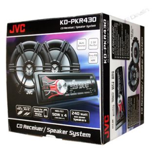 JVC Car Audio Upgrade Package CD  USB Stereo Receiver Pair 6 5 