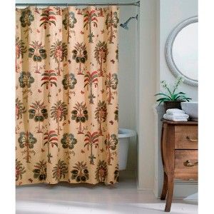 Bay Linens Dianne Morris Coco Bay Tropical Palm Trees Fabric Shower 