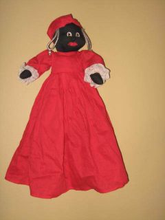 Handmade Cloth Aunt Jemima Mammy Doll Black Ragdoll