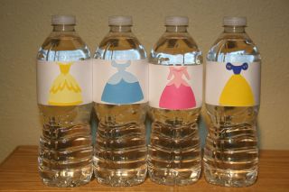   Princess Water Bottle Wraps Cinderella Snow White Aurora Belle