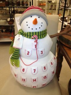 Pottery Barn Kids Plush Snowman Advent Countdown Calendar