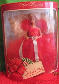 1988 Holiday Happy Holidays Christmas Barbie Doll Box New Never out of 