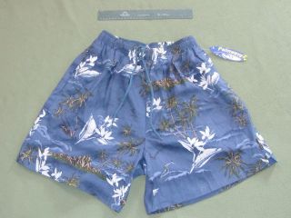 Palmwave Hawaiian Print Beach Short Shorts Men Swimwear XXL Blue