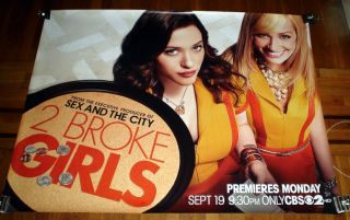 Broke Girls 5ft Poster Kat Dennings Beth Behrs Season 1