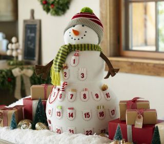 Pottery Barn Kids Plush Snowman Christmas Advent Countdown Calendar 27 
