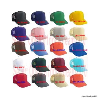   Solid Color Unisex Baseball Trucker Golf Foam Mesh Cap Hat US
